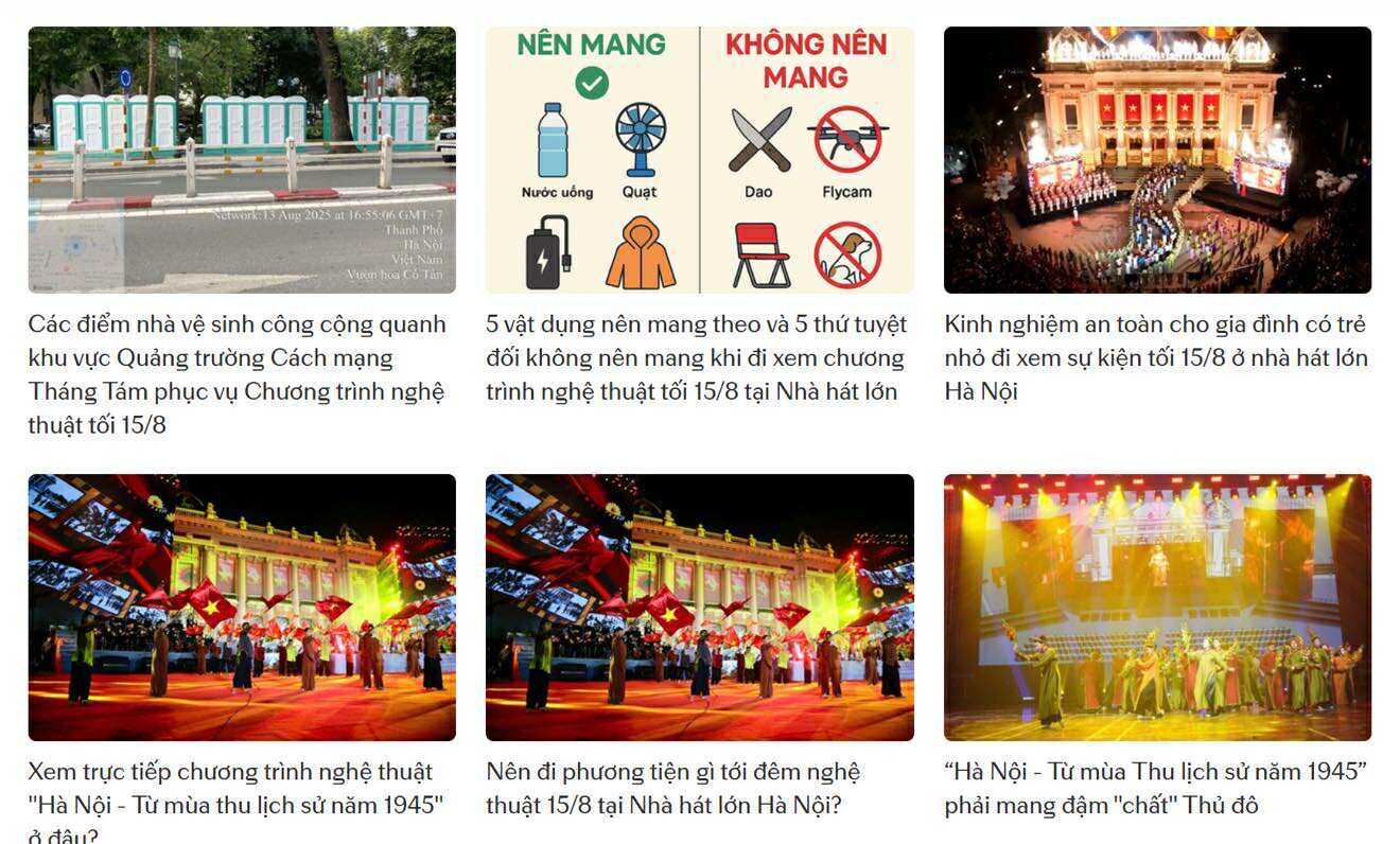 Giao diện ứng dụng cập nhật sự kiện