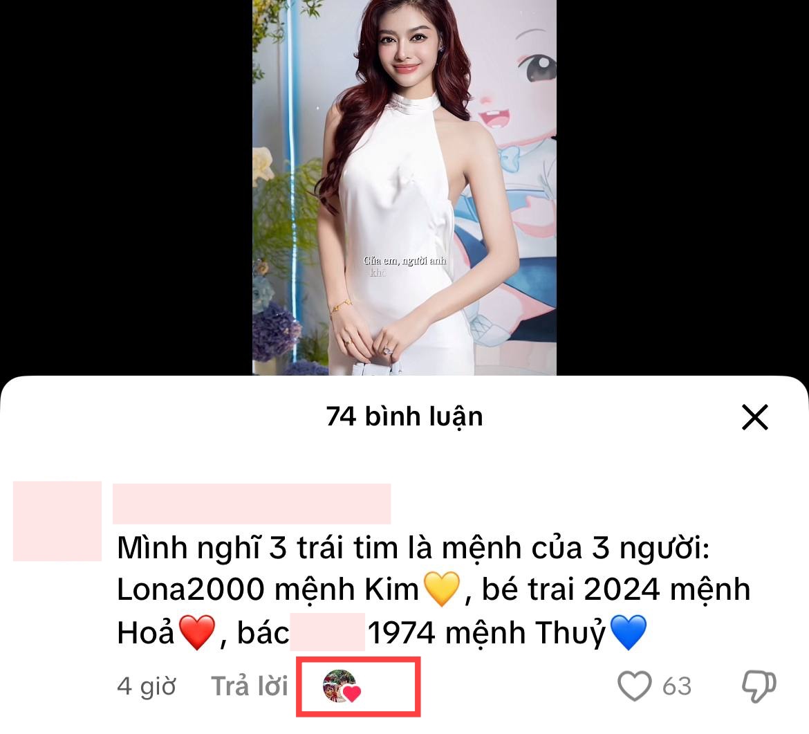 Lona Kiều Loan thả tim bình luận ảnh con trai liên quan bác sĩ Chiêm Quốc Thái