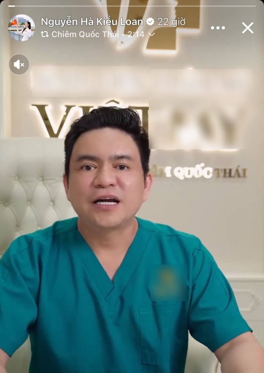 Lona Kiều Loan đăng clip về bác sĩ Chiêm Quốc Thái