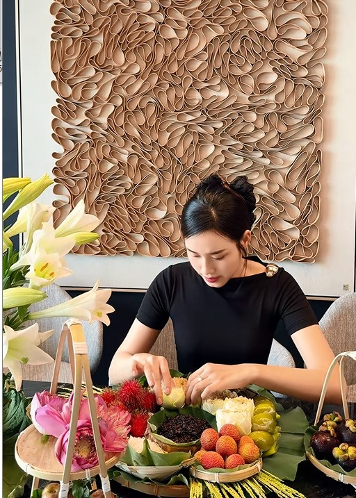 Đỗ Thị Hà chăm chỉ nấu nướng, vun vén gia đình