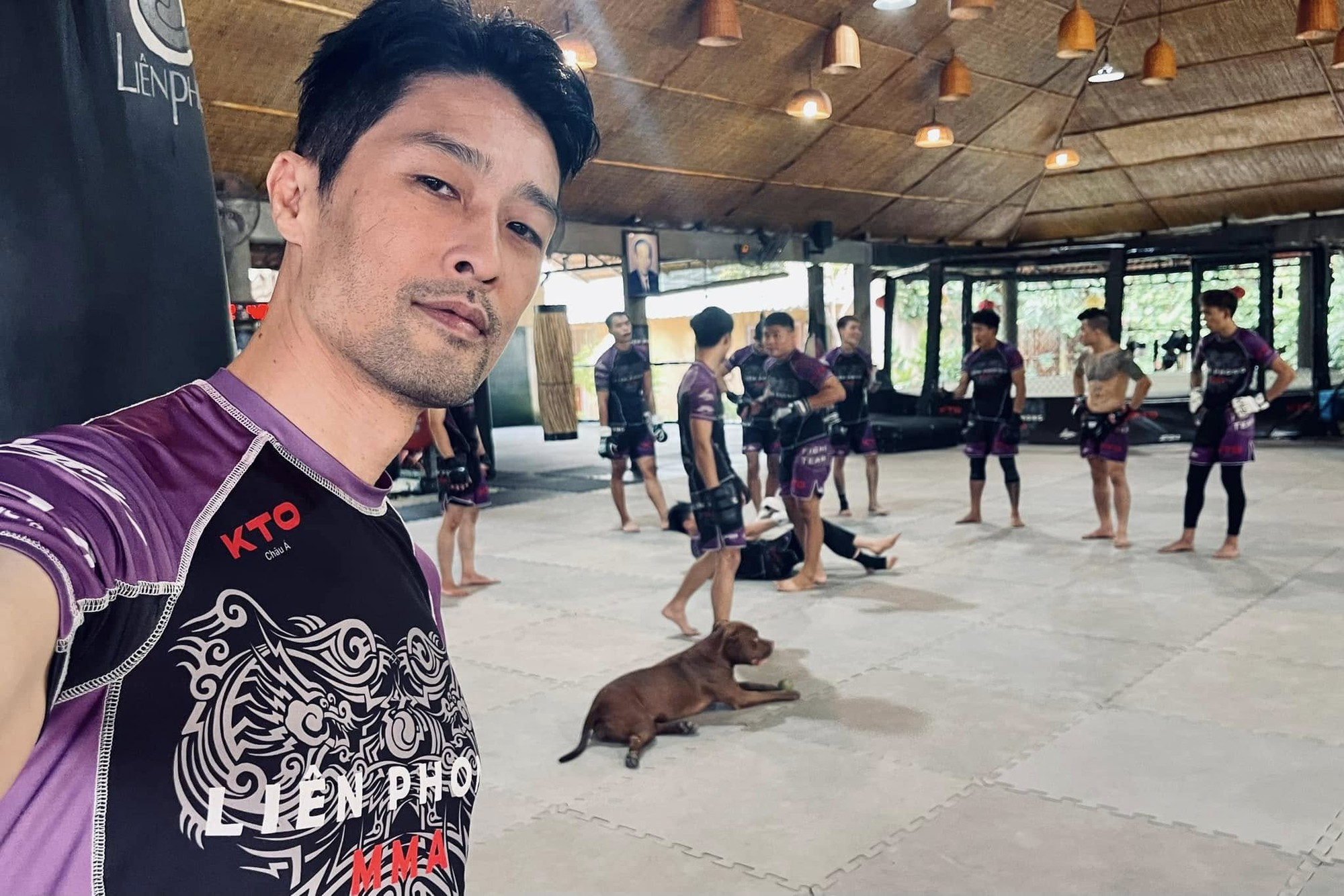 Khu vực võ đường trong nhà vườn