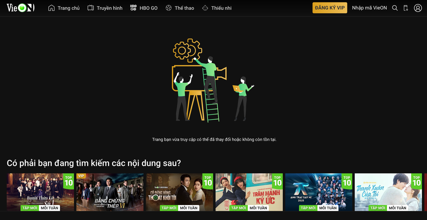 Thông báo gỡ bỏ phim trên các nền tảng