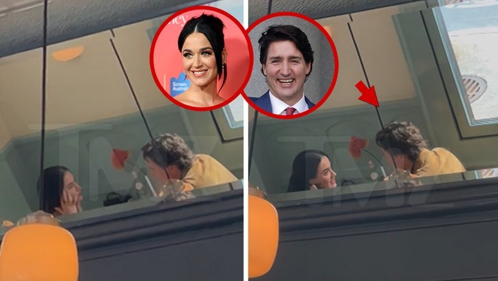 Katy Perry cười khi gặp Justin Trudeau
