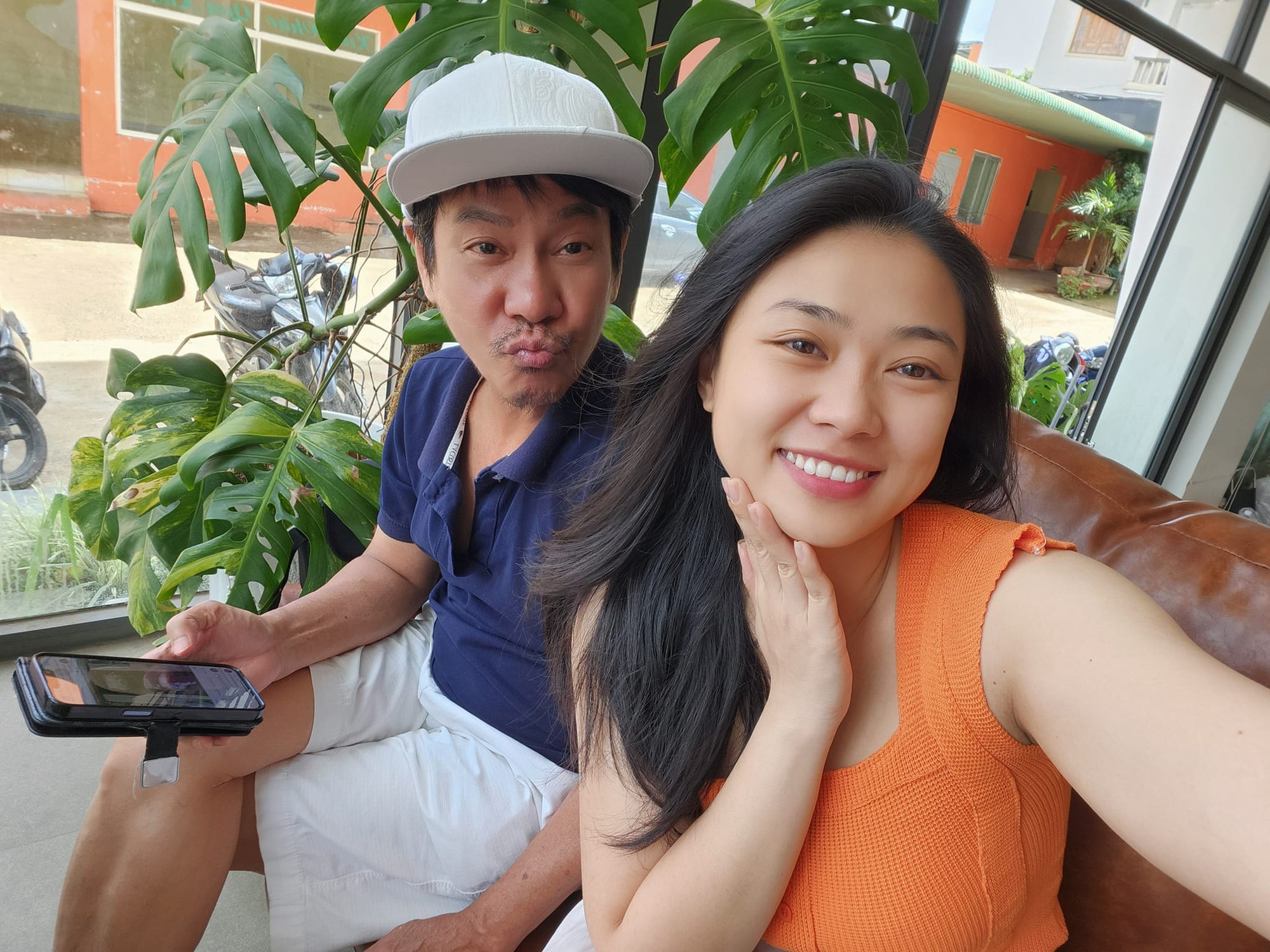 Lê Huỳnh và bà xã hiện tại Mỹ Linh