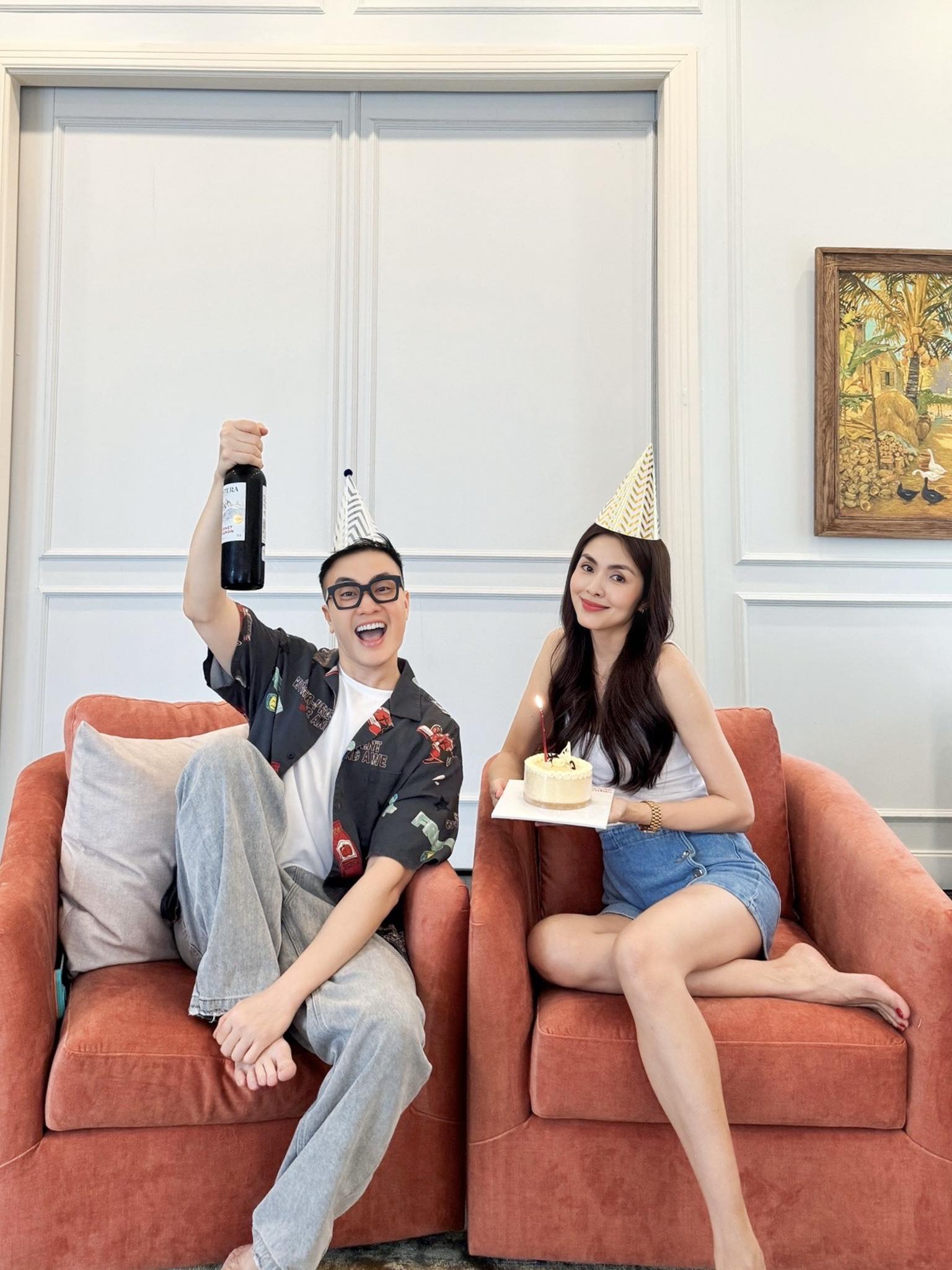 Vẻ ngoài rạng rỡ của Tăng Thanh Hà Tăng Thanh Hà trong bức ảnh sinh nhật cùng Lương Mạnh Hải