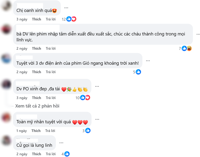 Bình luận tích cực của cư dân mạng dưới bài đăng