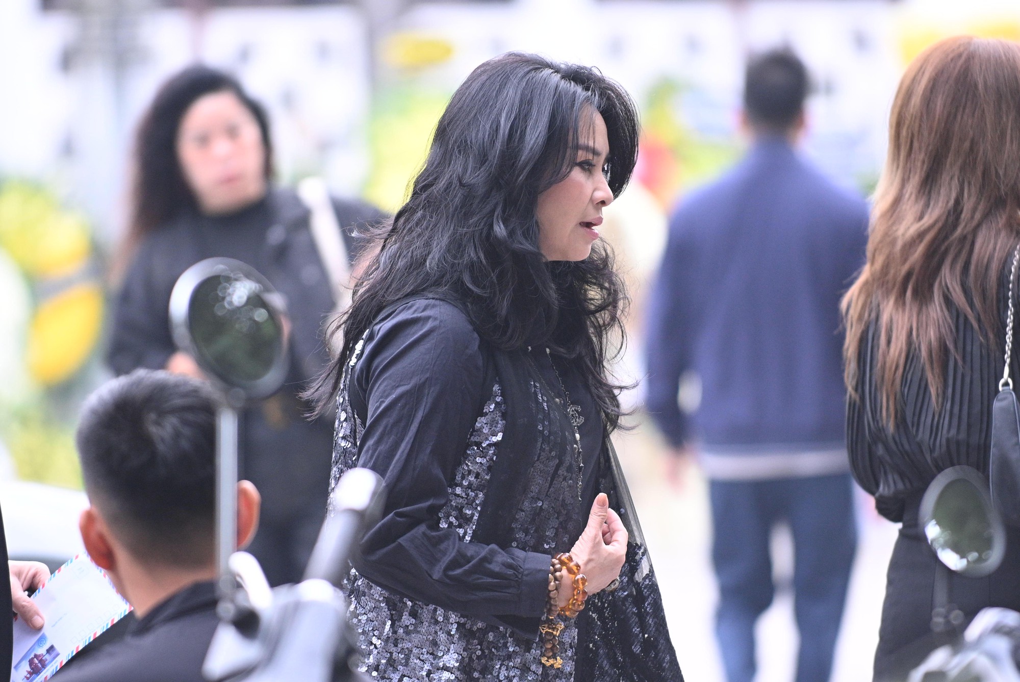 Ca sĩ Thanh Lam tại lễ viếng