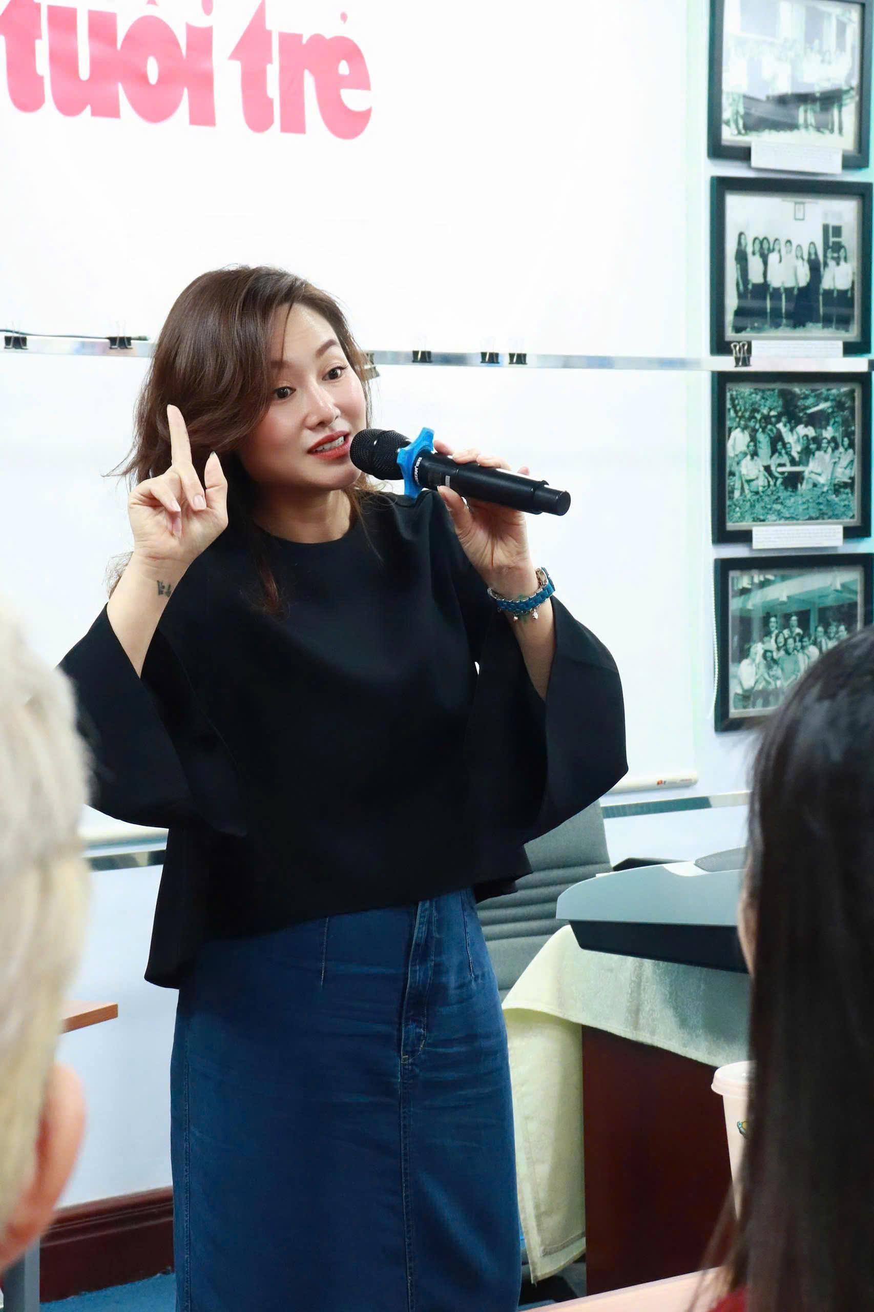 Thu Phượng cho biết âm nhạc giúp mọi người có thể giảm căng thẳng trong học tập cũng như cuộc sống