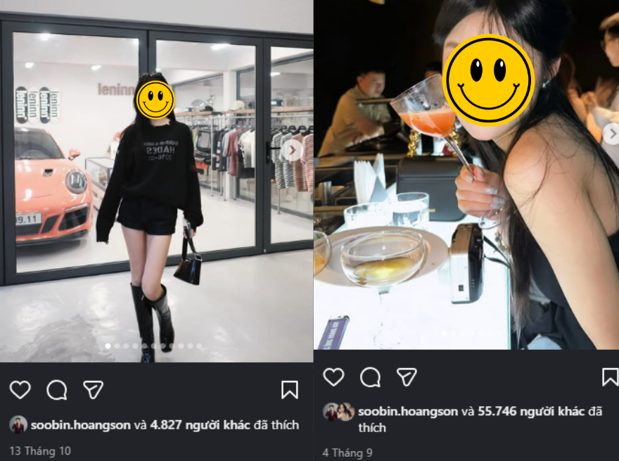 SOOBIN thả tim ảnh Instagram