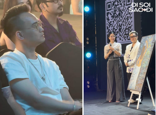 Đức Phạm đấu giá bức tranh của Diệp Lâm Anh